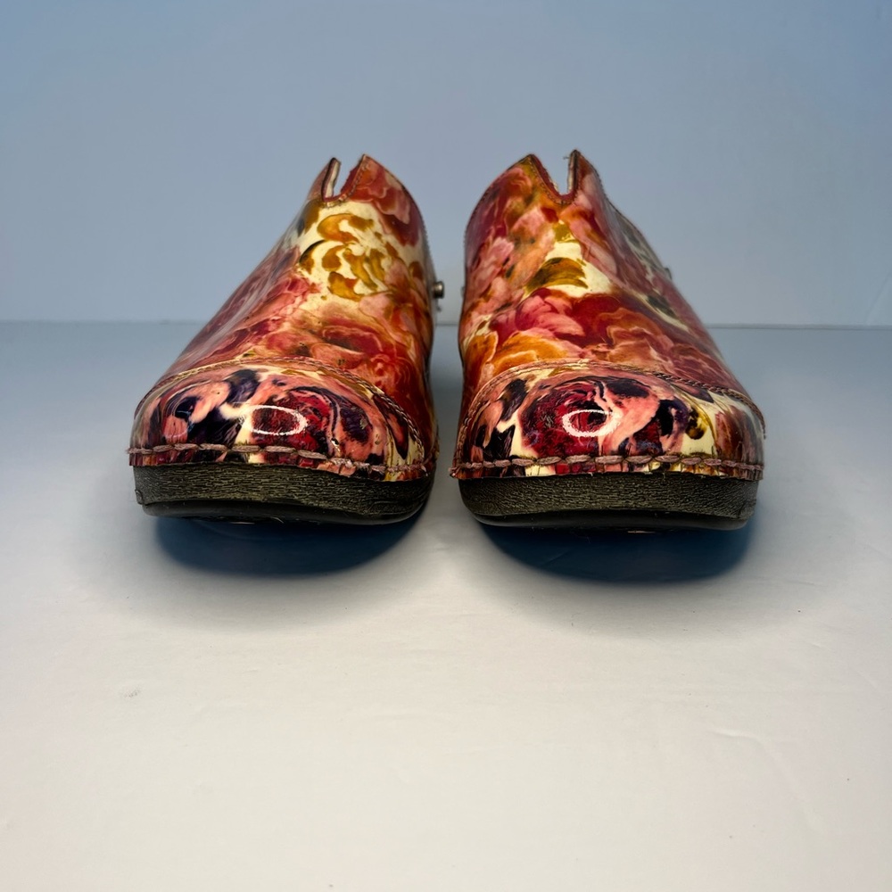 Rocky 4EurSole Floral Patent Leather Work Clogs‎ Mules Shoes Size 39 - Picture 4 of 12